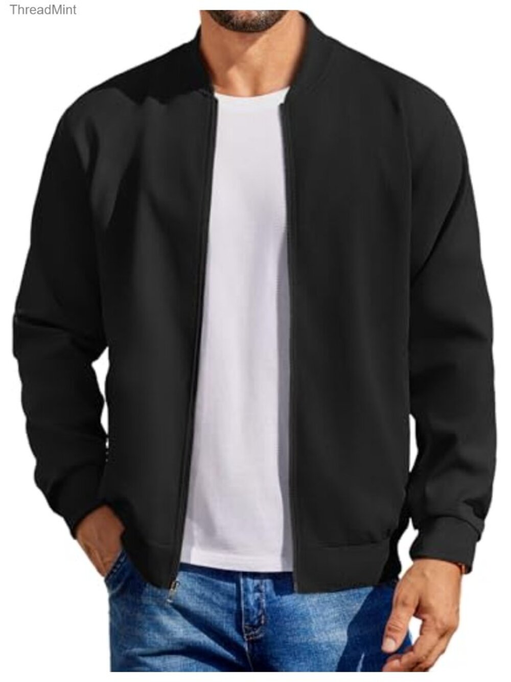 Lightweight Bomber Jacket Flight Jacket Casual Softshell Varsity